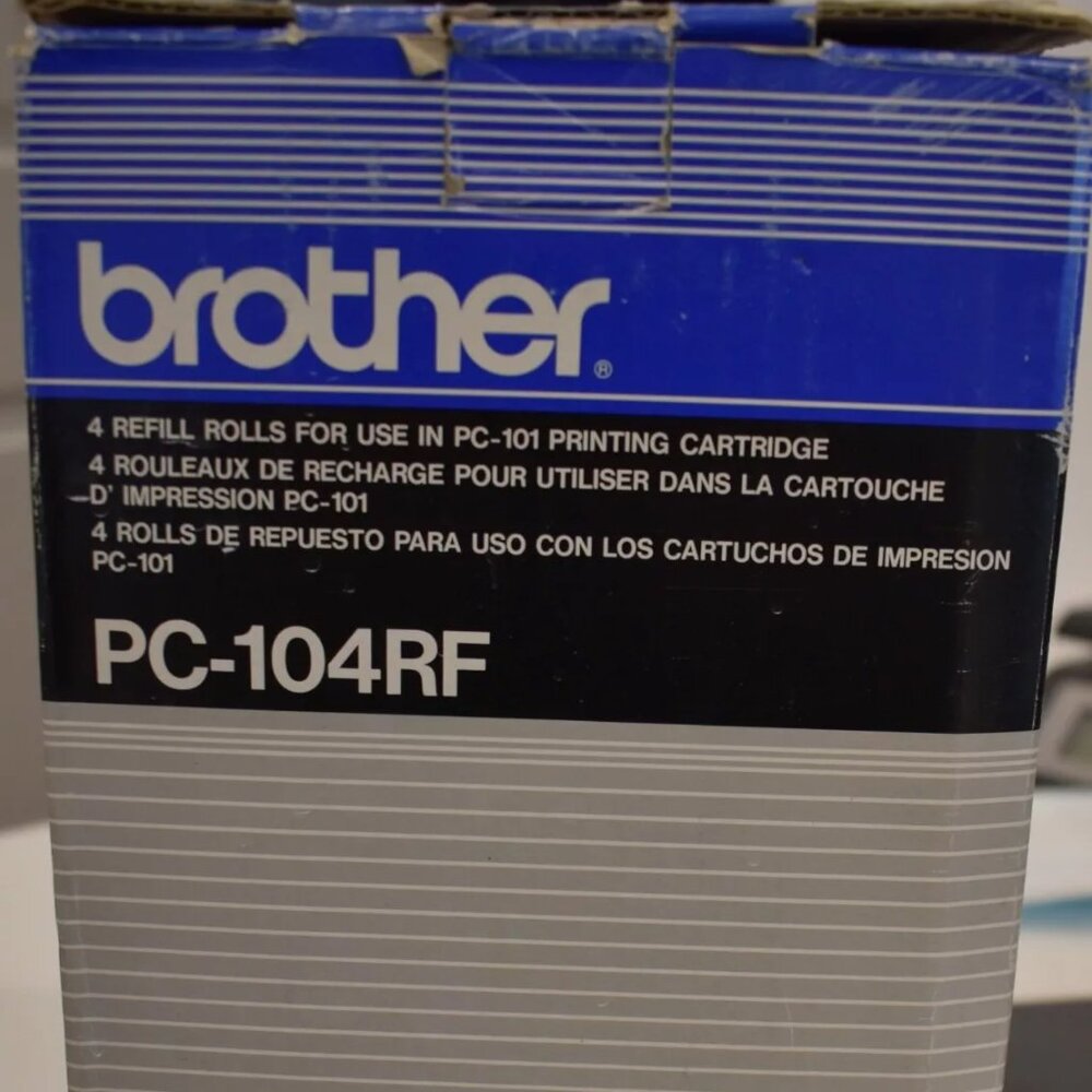 Genuine Brother Printing Thermal Transfer Refill PC-104RF Cartridge 4-Rolls/Box